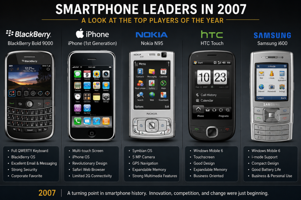 Competitors of Blackberry in 2007